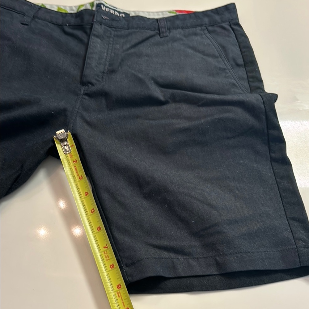 Blue Flat Front Shorts with Clean Design - Picture 3 of 6
